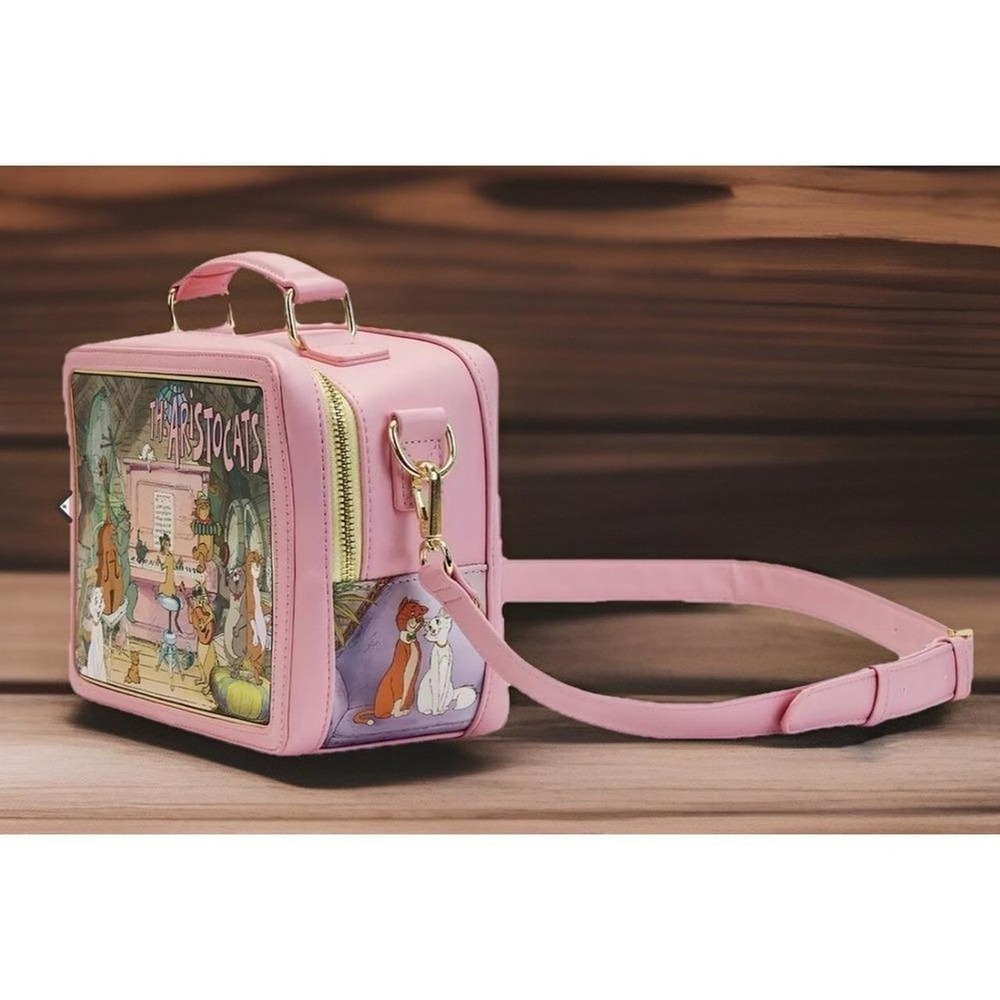 Loungefly Disney Aristocats Marie Lunchbox Women OS Pink NEW Crossbody Bag - Picture 3 of 7